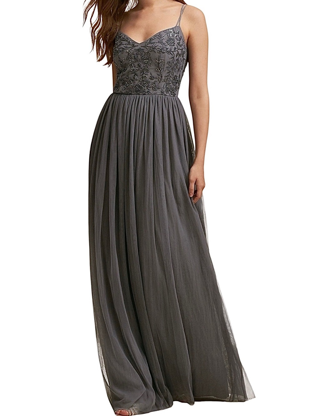 BHLDN Elowen Dress in Steel Size 4 EUC